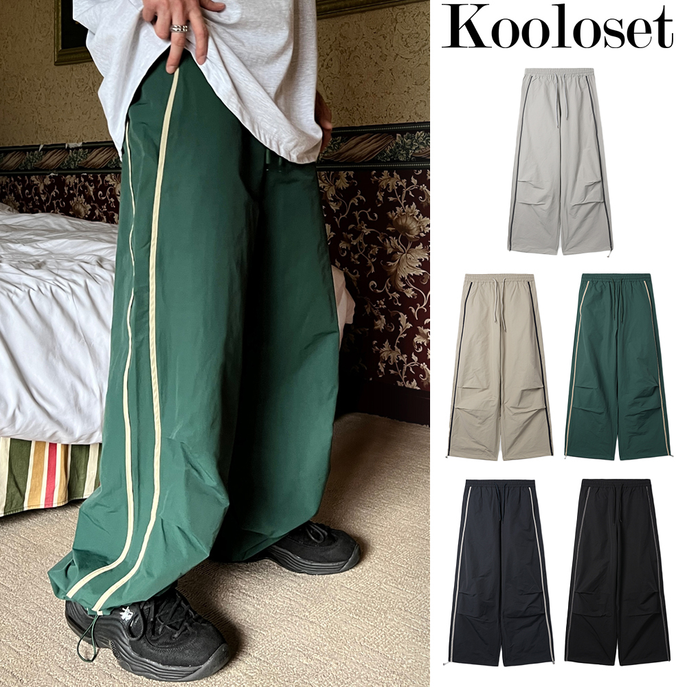 【KOOLOSET】Nylon Track String Pants