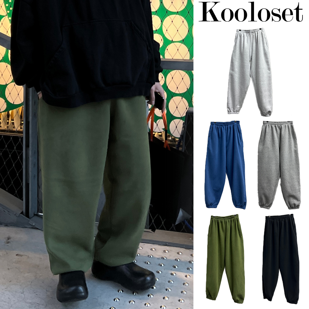 【KOOLOSET】Relaxed Brushed Wide Jogger Pants
