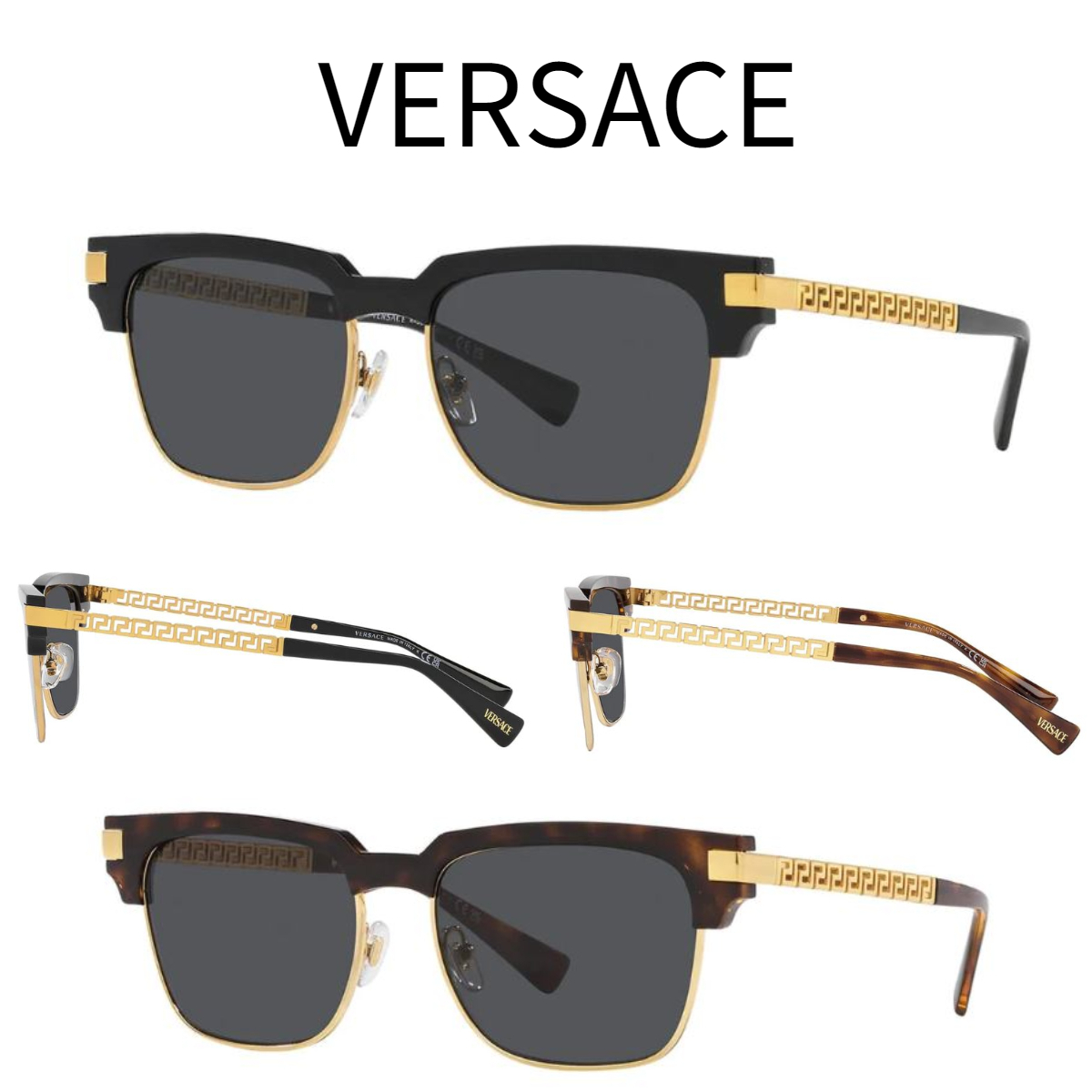関税・送料込み＊VERSACE＊チェーン テンプル サングラス