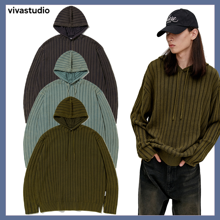 [VIVASTUDIO] WASHED HOODED KNIT★関税/送料込★韓国の人気