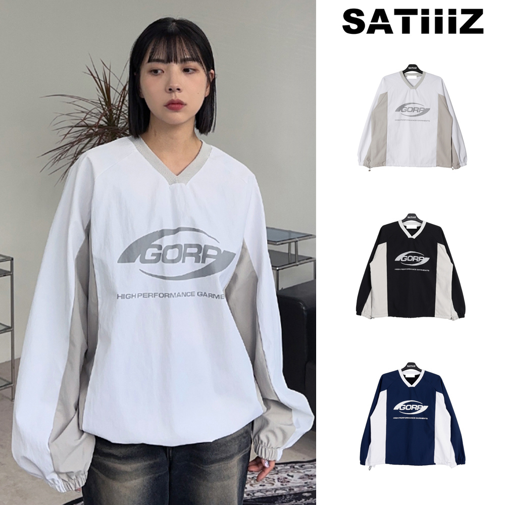 【SATIIIZ】Milo GORP nylon sweatshirt