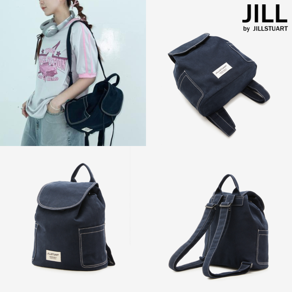[JILLSTUART] Navy Canvas Stitch Backpack S ★新作★ 23FW