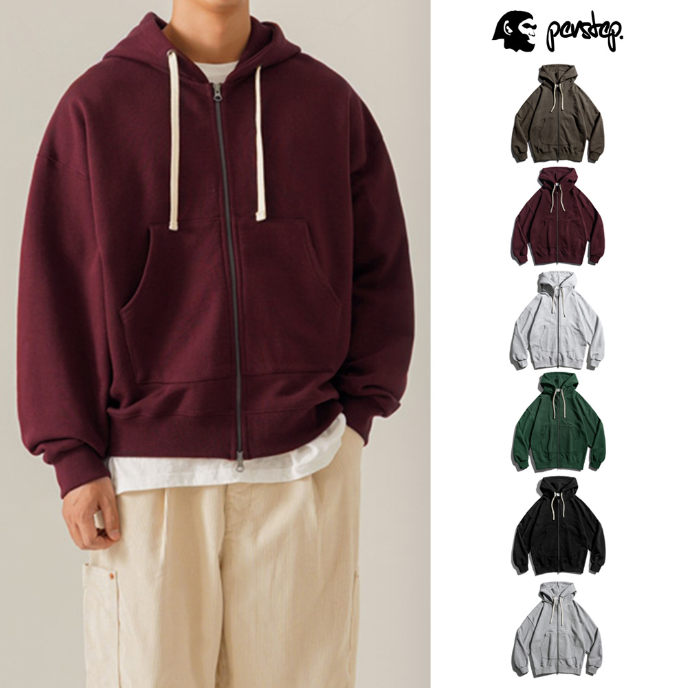 【PERSTEP】23FW★ Overround heavyweight hoodie zip-up