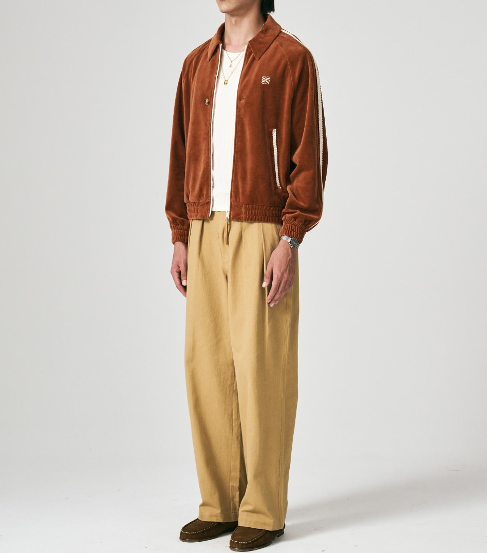 ★韓国の人気★【SATUR】★Lawton Velour Collor Jacke.t★ ☆韓国の人気☆【SATUR】☆Lawton Velour Collor Jacke.t