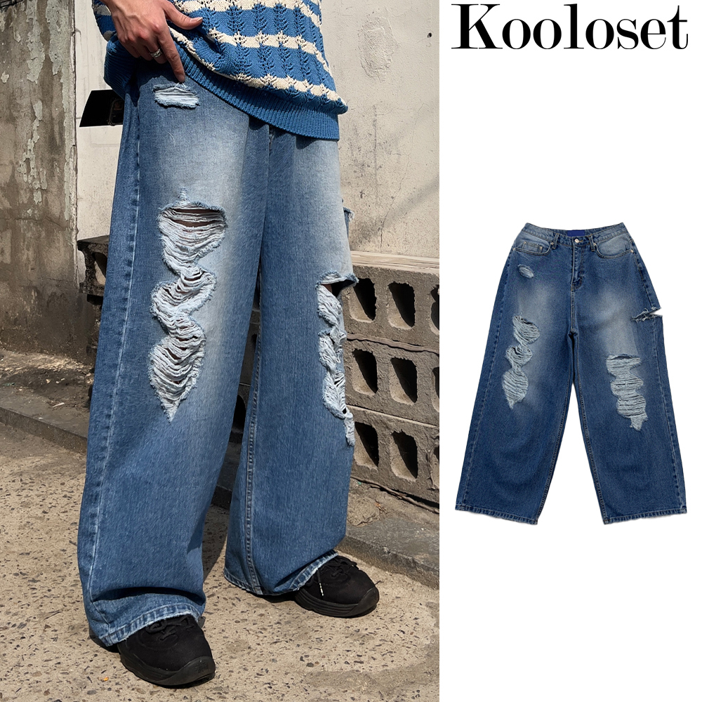 【KOOLOSET】Super Wide Open Salvage Denim