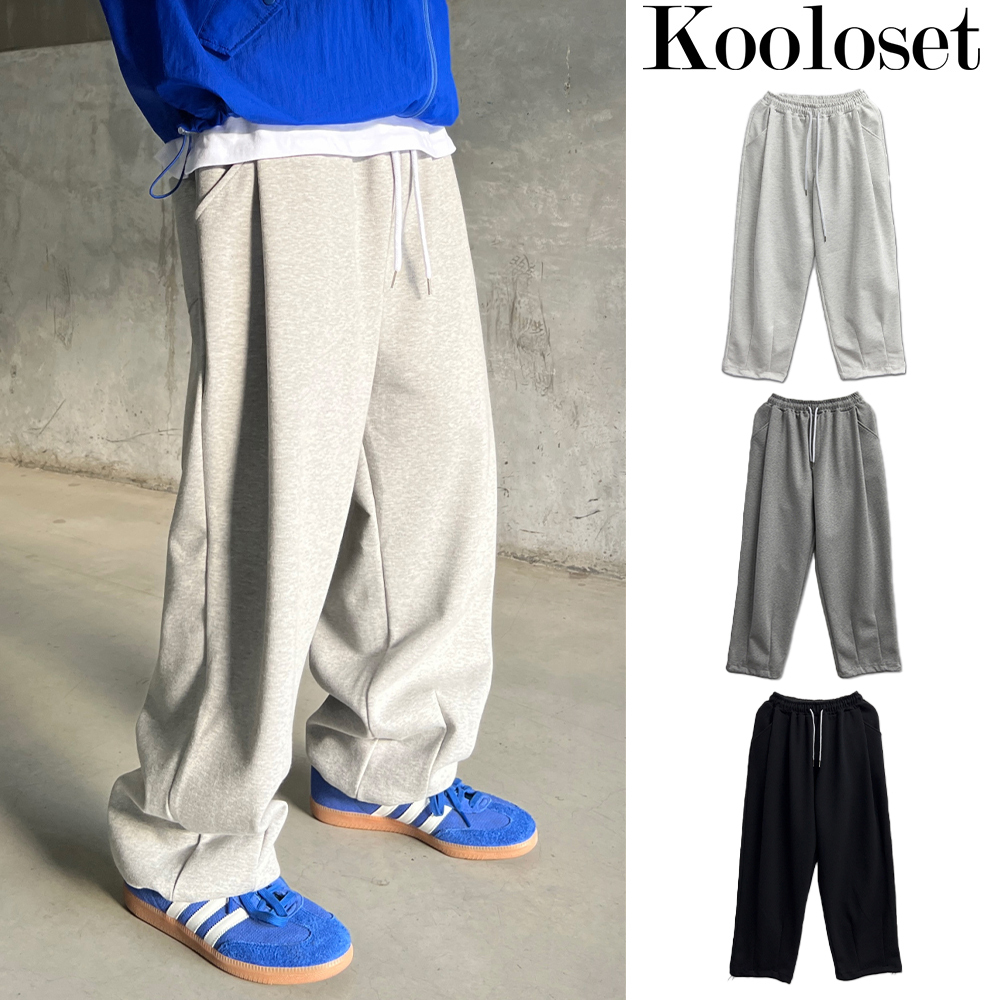【KOOLOSET】Deep Side Tuck Sweatpants