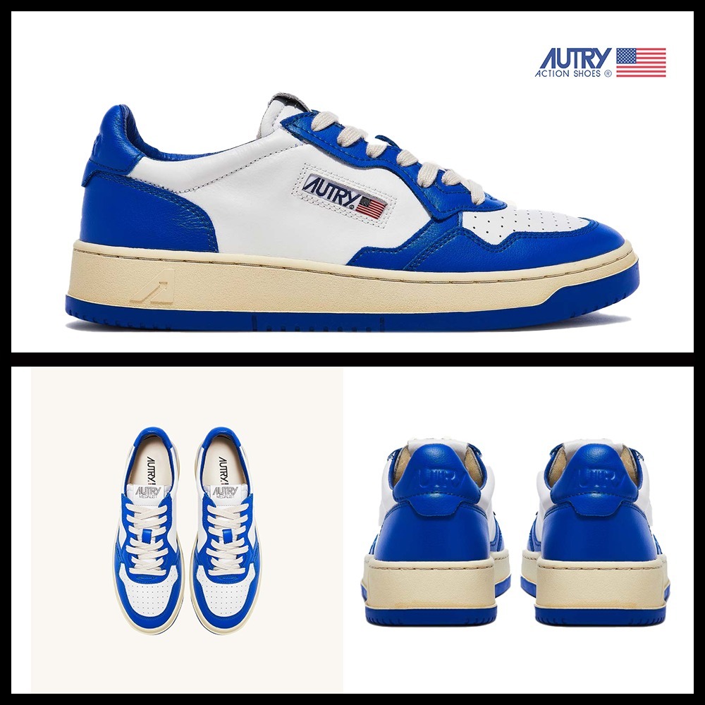 ★AUTRY★TWO-TONE MEDALIST LOW SNEAKERS★