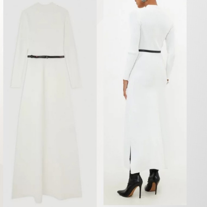 【KAREN MILLEN】花柄 ベルト付きミディワンピース 【送関込】 Karen Millen ベルト付きプリーツマキシドレス 送料関税込み