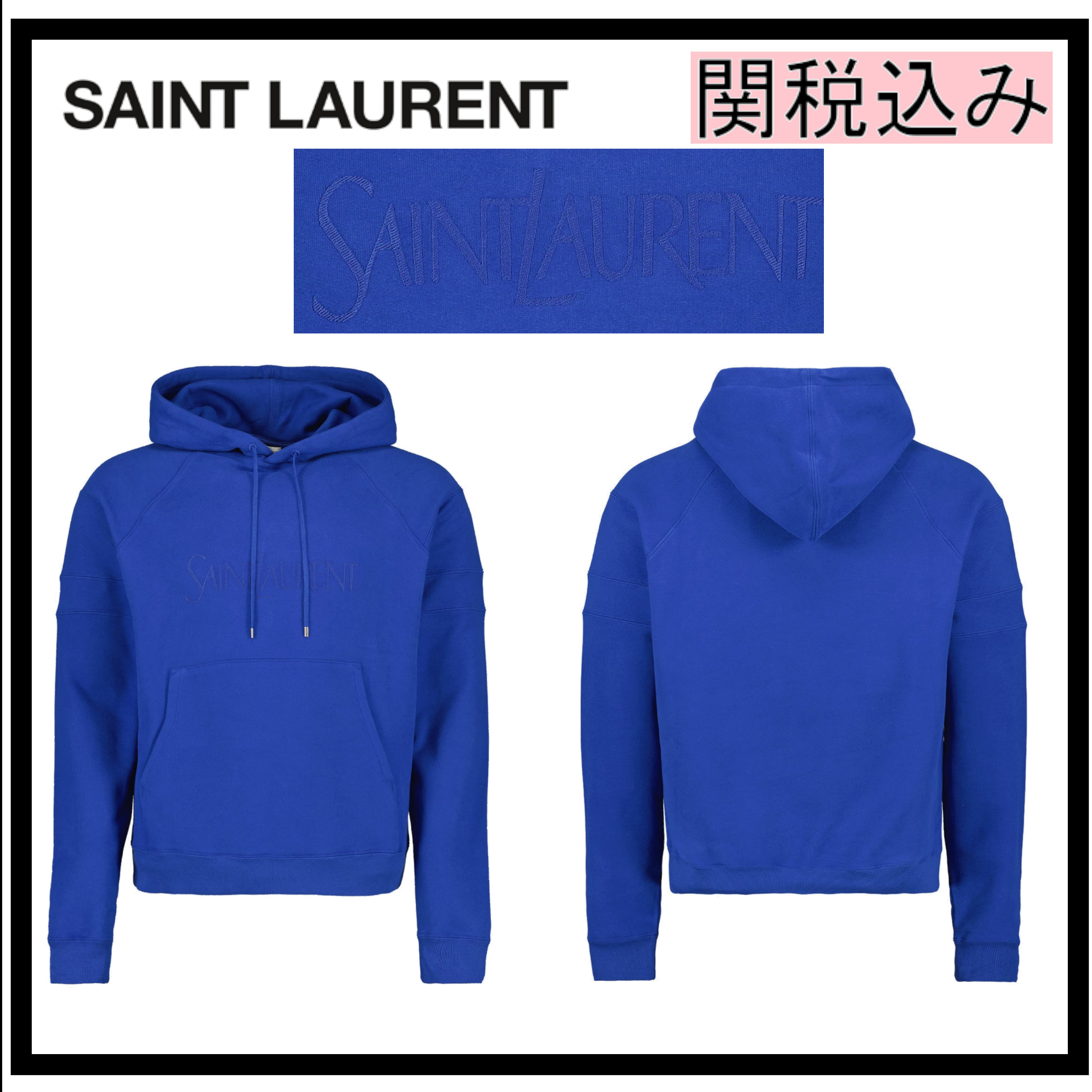 国内発送★Saint Lauent★Logo フーディ