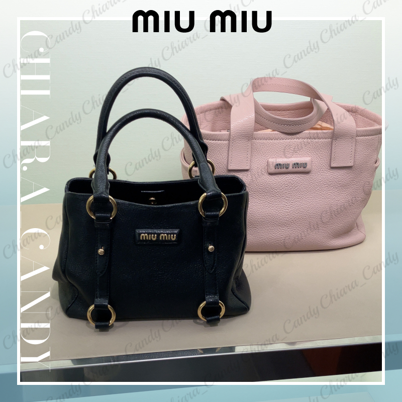 【数量限定】MiuMiu_women / レザー ハンドバッグ / Black