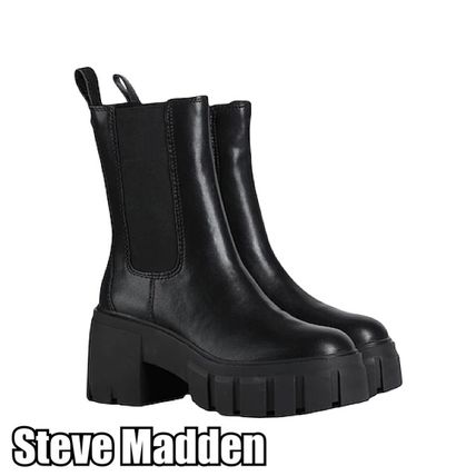 Steve Madden☆ストレッチ レザー チェルシーブーツ♪【送料込】 ストレッチ Steve Madden(スティーブマデン) ブーツ(レディース