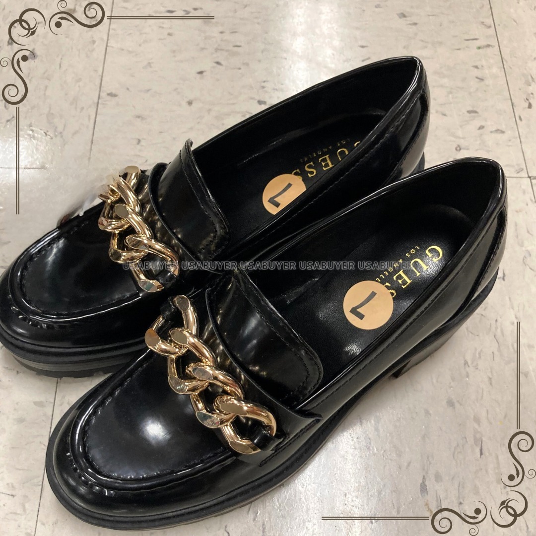 存在感抜群【GUESS】ゴールド チェーン ローファー