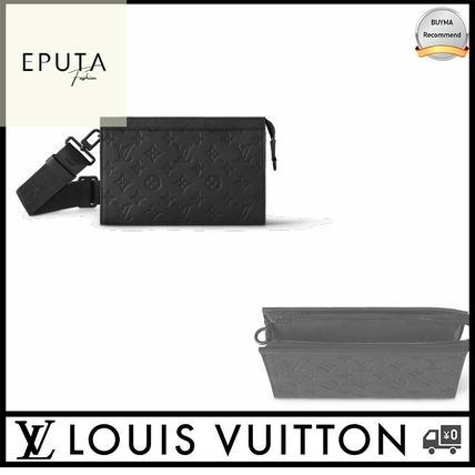 Louis Vuitton Black Monogram Shadow Leather Gaston Wearable Wallet