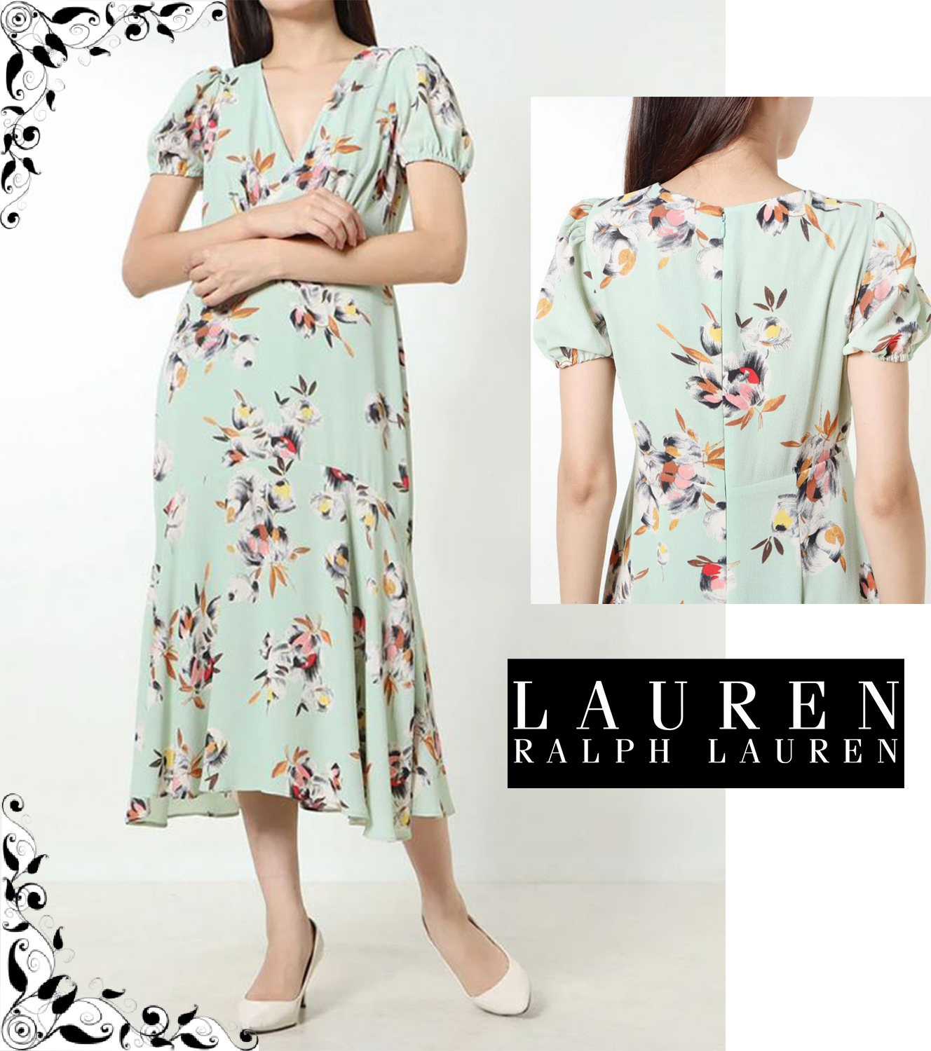 Ralph Lauren☆国内配送☆清楚な花柄ワンピース