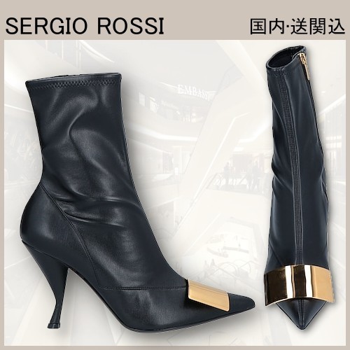 素敵★SERGIO ROSSI レザー ショートブーツ