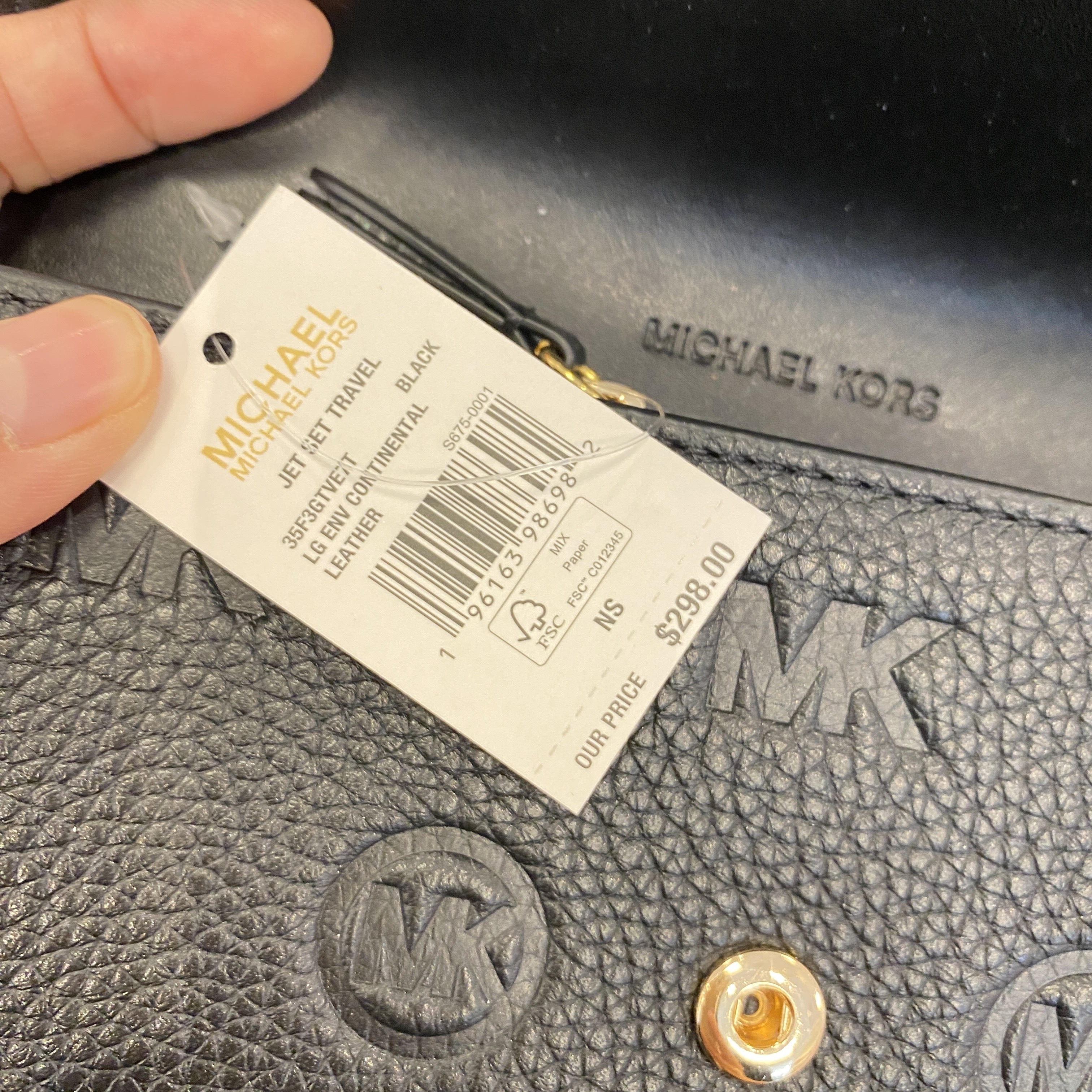 新作☆Michael Kors☆JET SET TRAVEL WALLET 封筒型 長財布