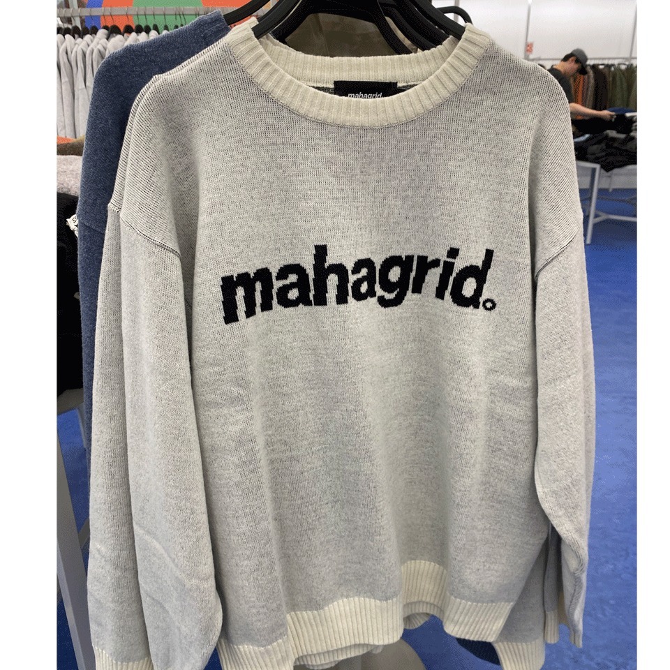 ★mahagrid★ BASIC LOGO KNIT SWEATER