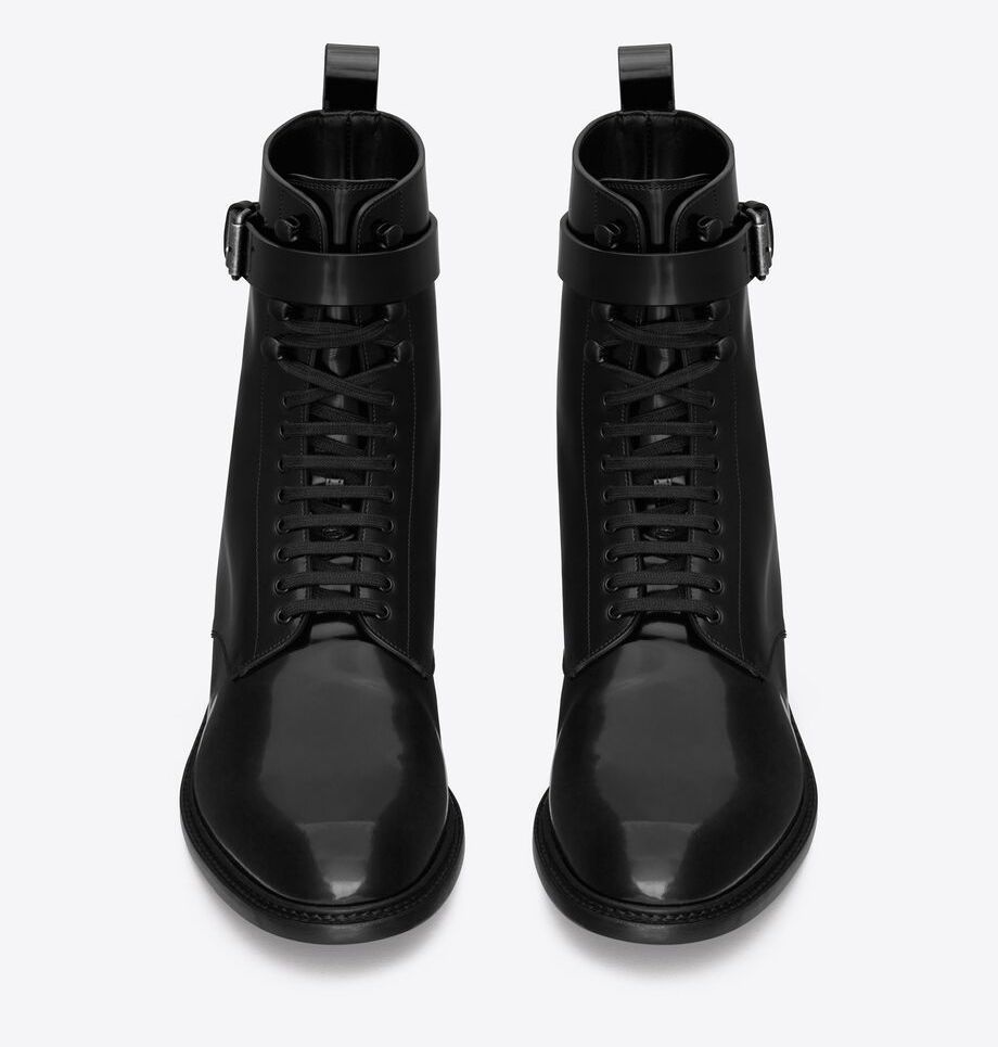 Saint Laurent《アーミー レースアップブーツ》ブラック 直営店