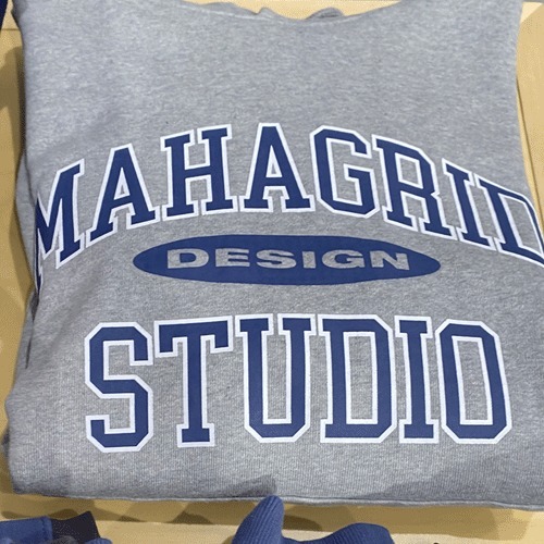 ★mahagrid★COLLEGE LOGO HOODIE