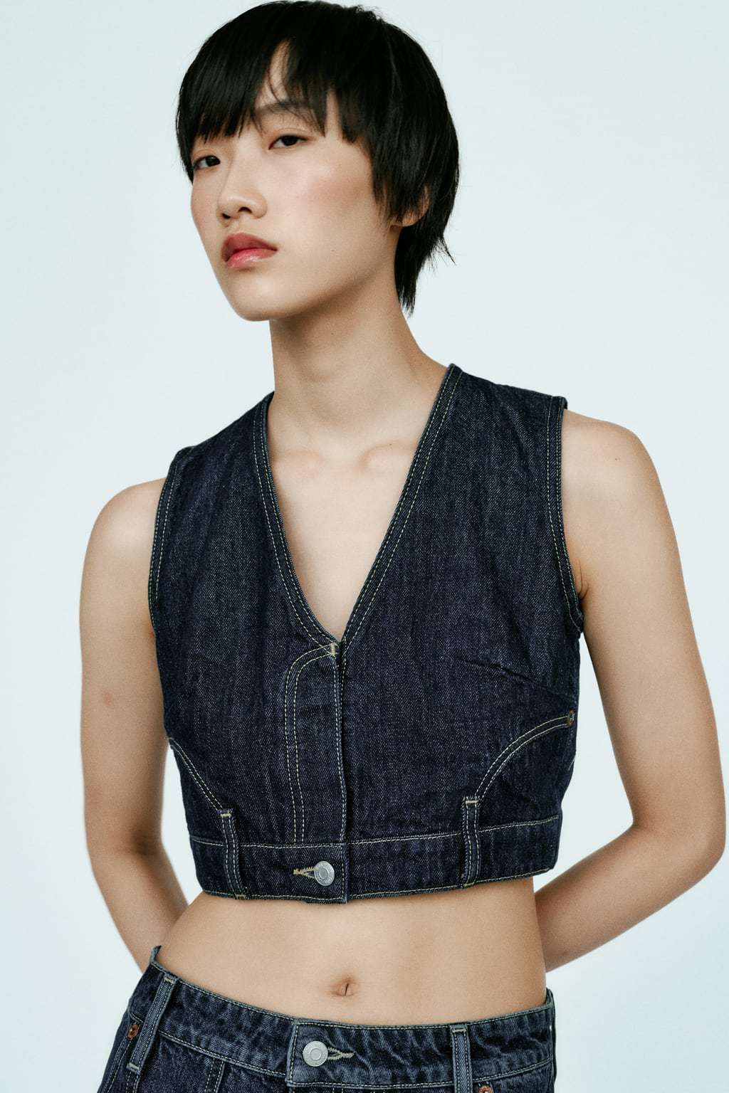 ZARA デニム TRF ベスト 3216/212 (ZARA/ベスト・ジレ) 3216/212【BUYMA】