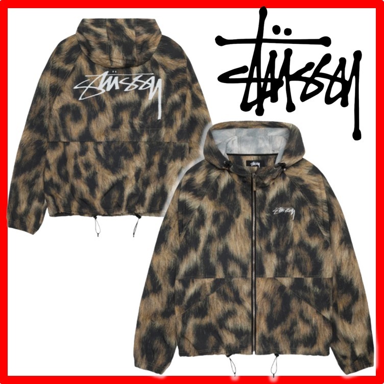 ★韓国の人気★【STUSSY】★Fur Print Beach Shell Jacket★