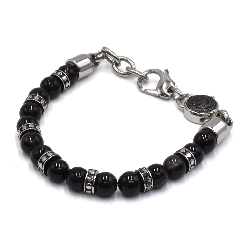 DIESEL ブレスレット DX1163040 BLACK/SILVER