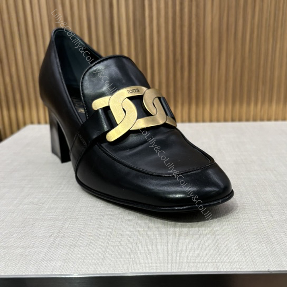 Tods（トッズ）☆レザーヒールローファー