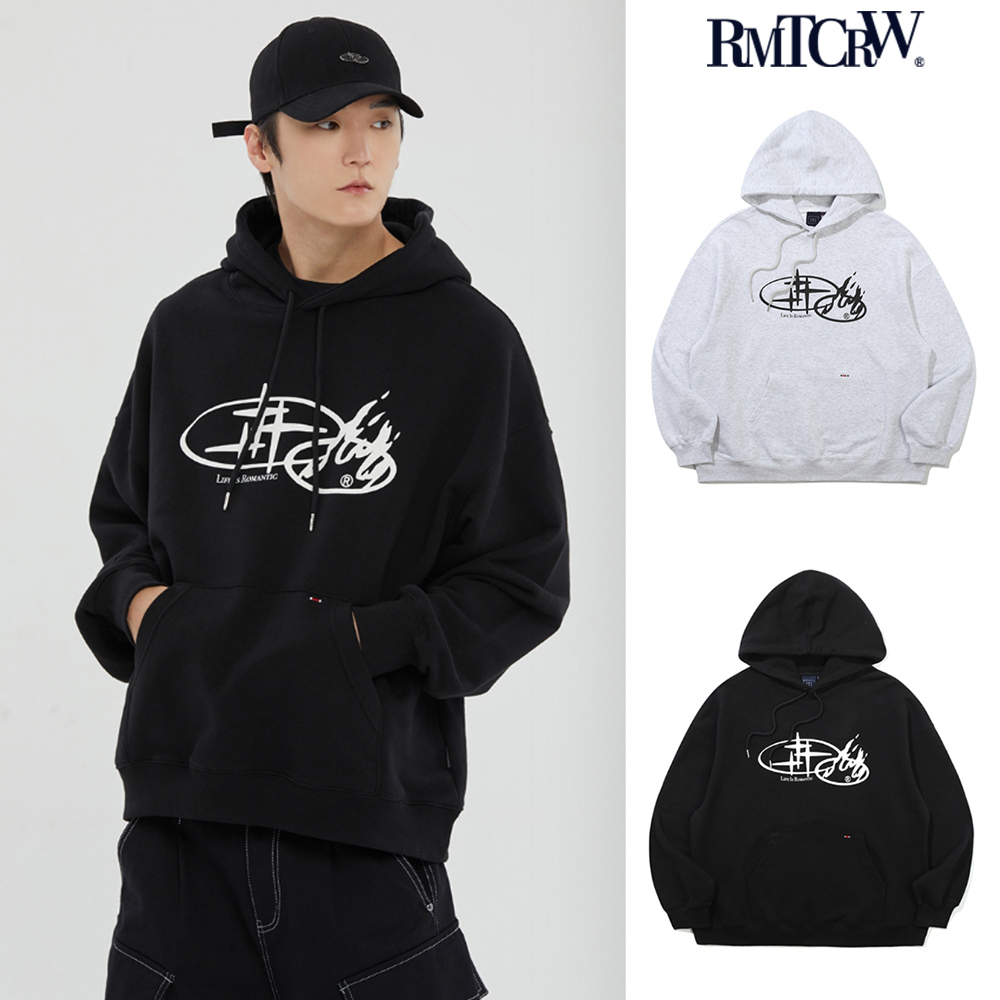 【ROMANTIC CROWN】23FW★ ORIGINAL MIXED LOGO HOODIE