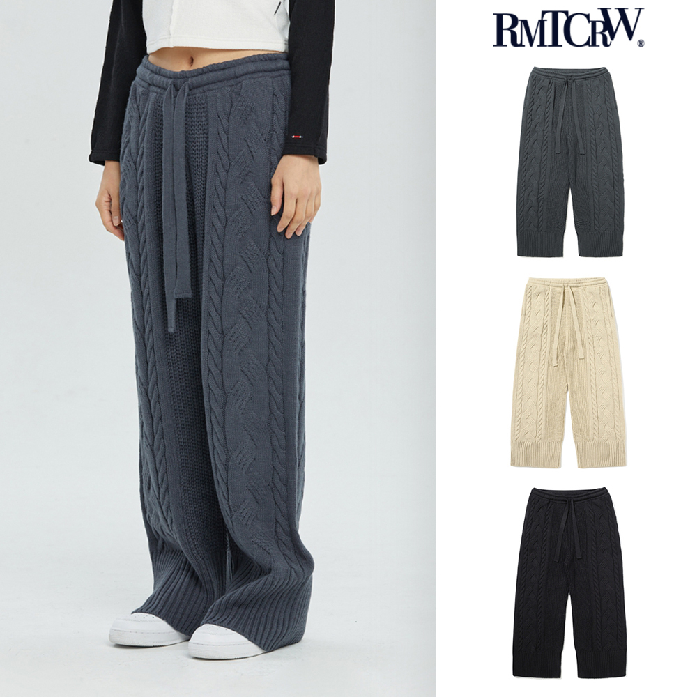 【ROMANTIC CROWN】23FW★ CABLE KNIT WIDE PANTS