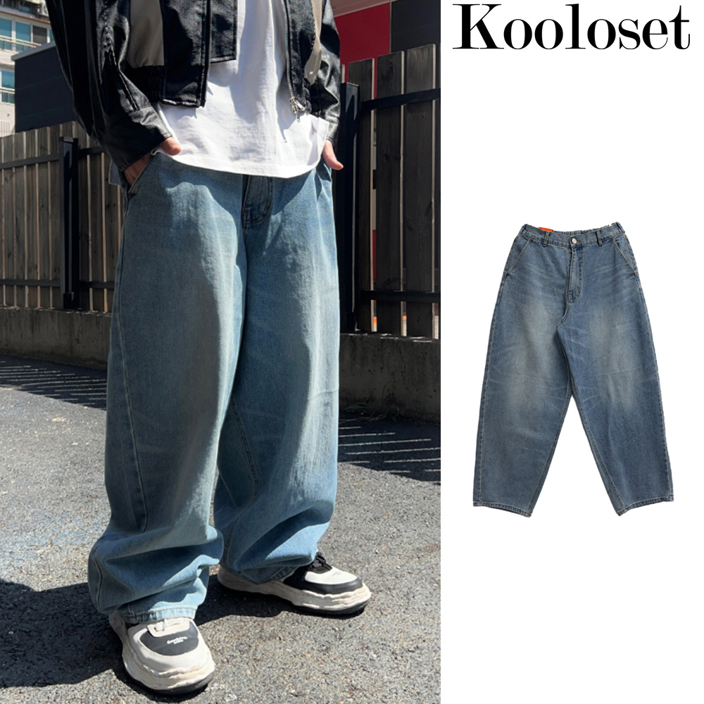 【KOOLOSET】Roy Cat Washed Balloon Denim