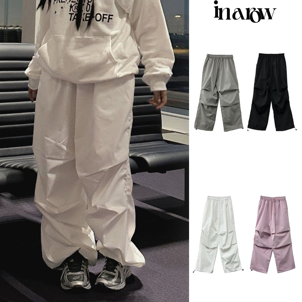 【in a row】[UNISEX] Parachute wide pants