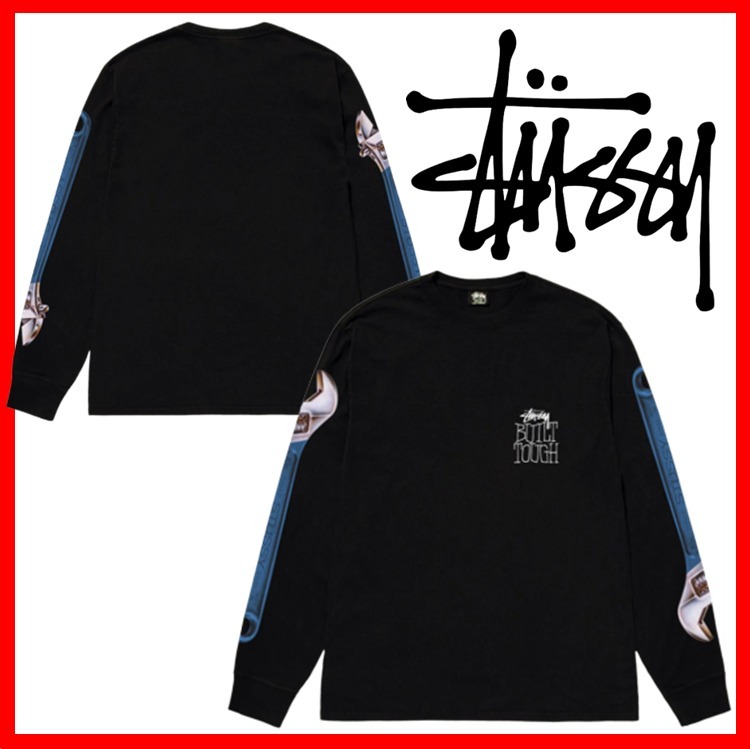 ★韓国の人気★【STUSSY】★Stussy Wrench LS T-Shirt★Black★