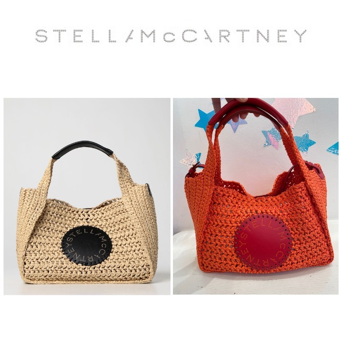 【Stella McCartney】Raffia ロゴ トートバッグ ★関税送料込み