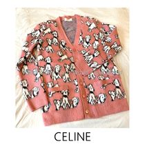 BTS Vテテ着用◆CELINE ジャガード コットンカーディガン PINK