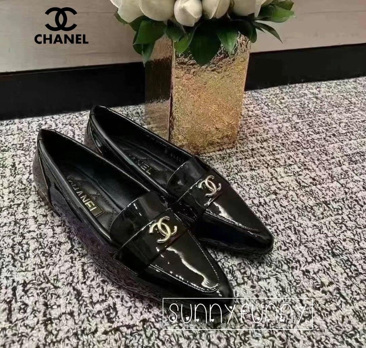 《23K★》CHANEL ローファー パテントカーフ