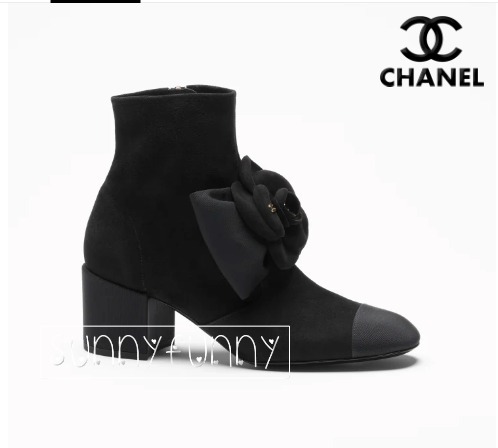 《23K★》CHANEL ショートブーツ カメリア ガーリー