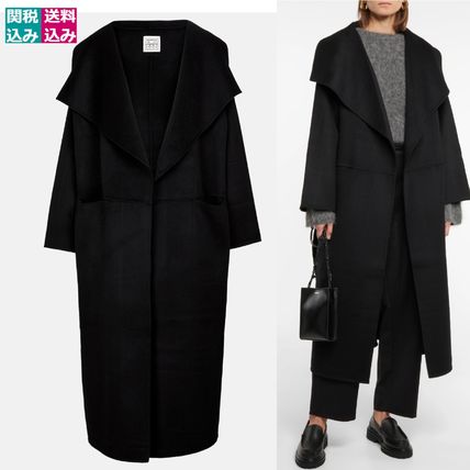 TOTEME More Coats Wool Cashmere Blended Fabrics Plain Medium Oversized