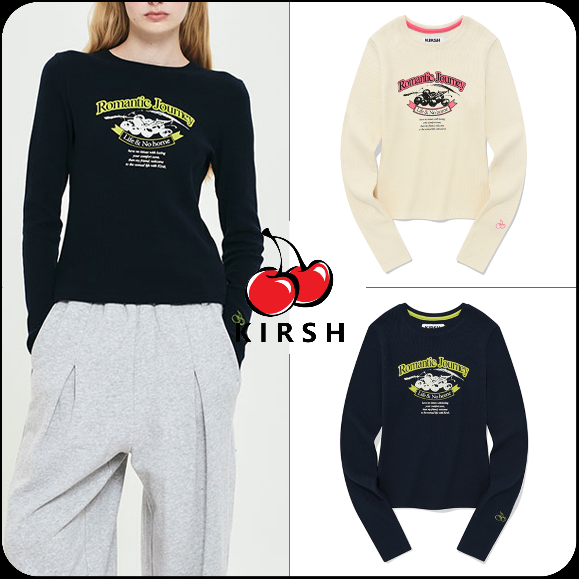[ KIRSH ]★ELBOW POINT WAFFLE LONG SLEEVE