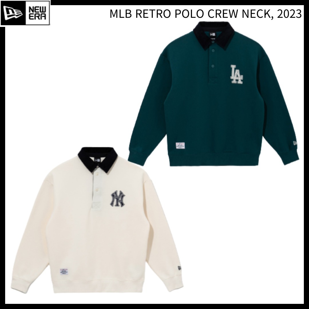 韓国newera■MLB Retro Polo Sweatshirt (起毛)■送料込