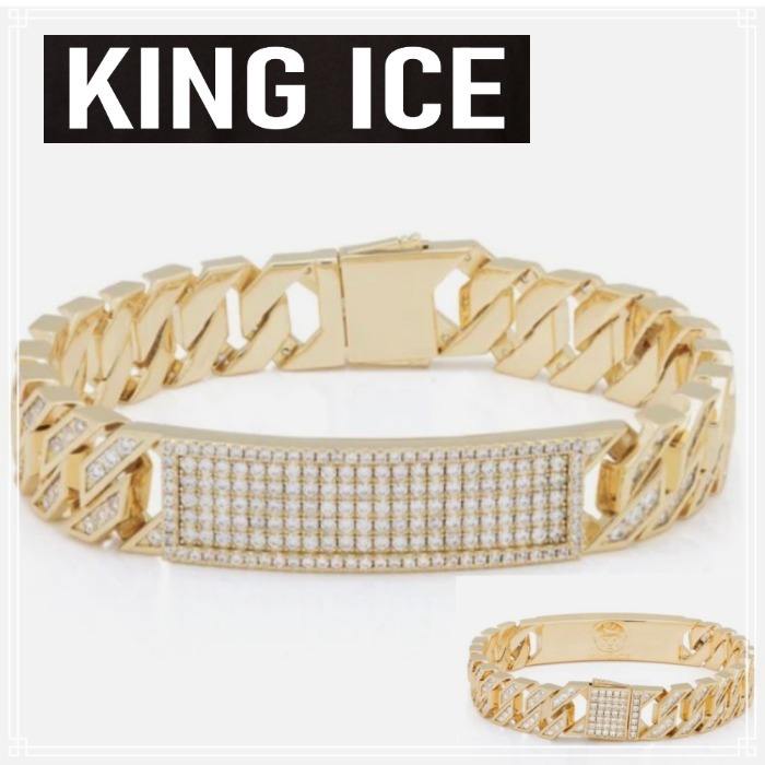 【King Ice】12mm ICED MIAMI CUBAN LINK ID ブレスレット