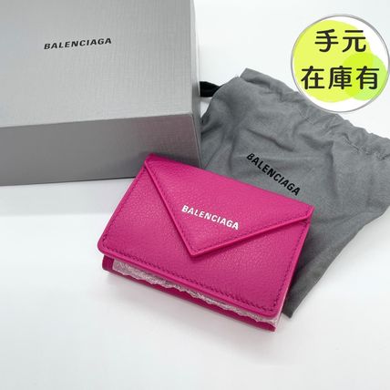 ピンク系 BALENCIAGA PAPIER(バレンシアガ ペーパー) 折りたたみ財布