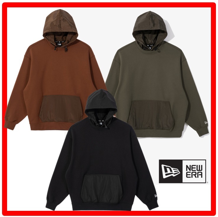 ★韓国の人気★【New era】★OUTDOOR WOVEN MIXED フーデ.ィ★