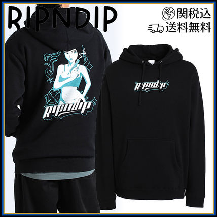 RIPNDIP Sweatshirts Long Sleeves Cotton Logo Skater Style Sweatshirts