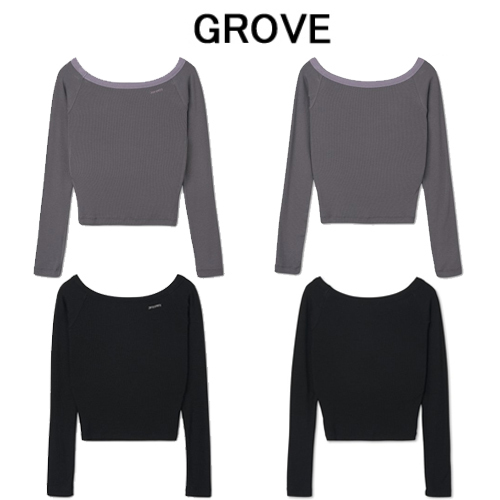 ★2023FW新作★MUSINSAXGROVE★GRVR SPORTS_OFF SHOULDER TOP