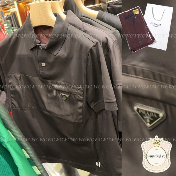 PRADA■ストレッチコットン メンズポロシャツ UJN615