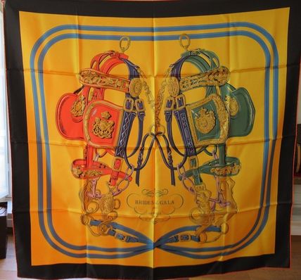 90 イエロー(黄色)系 HERMES(エルメス) スカーフ(レディース) - 海外