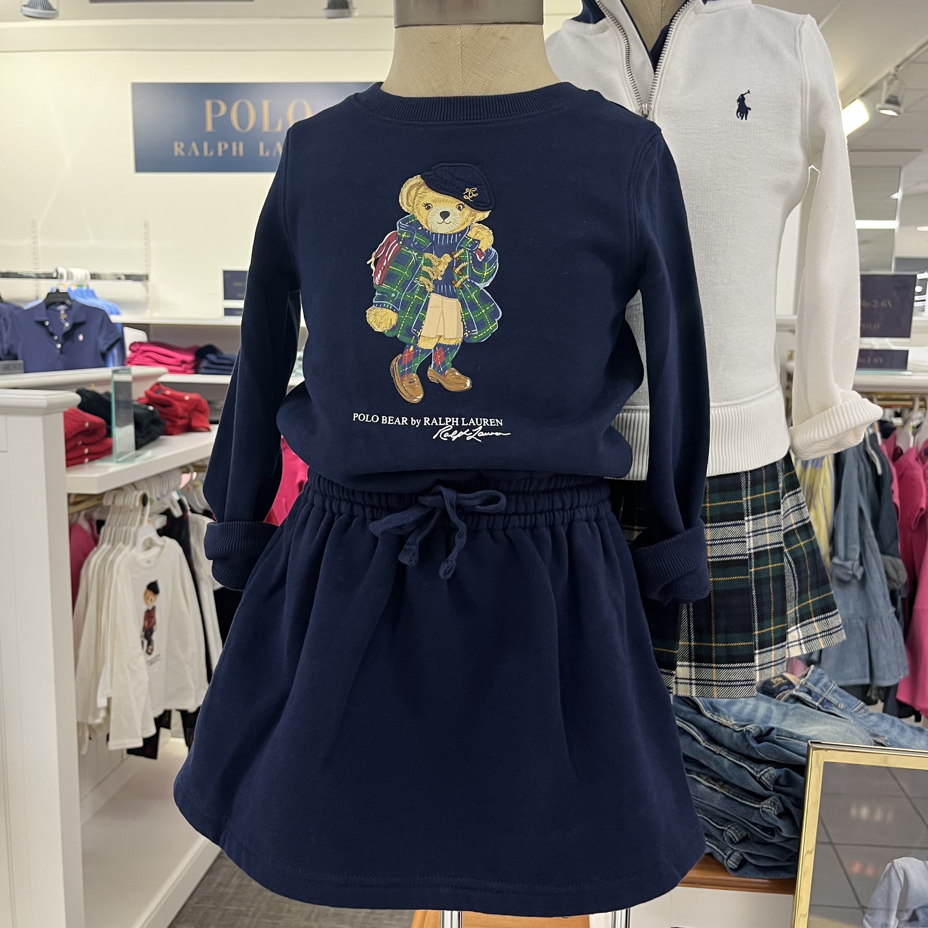 可愛いデザイン【Ralph Lauren】ポロベア フリース ワンピース