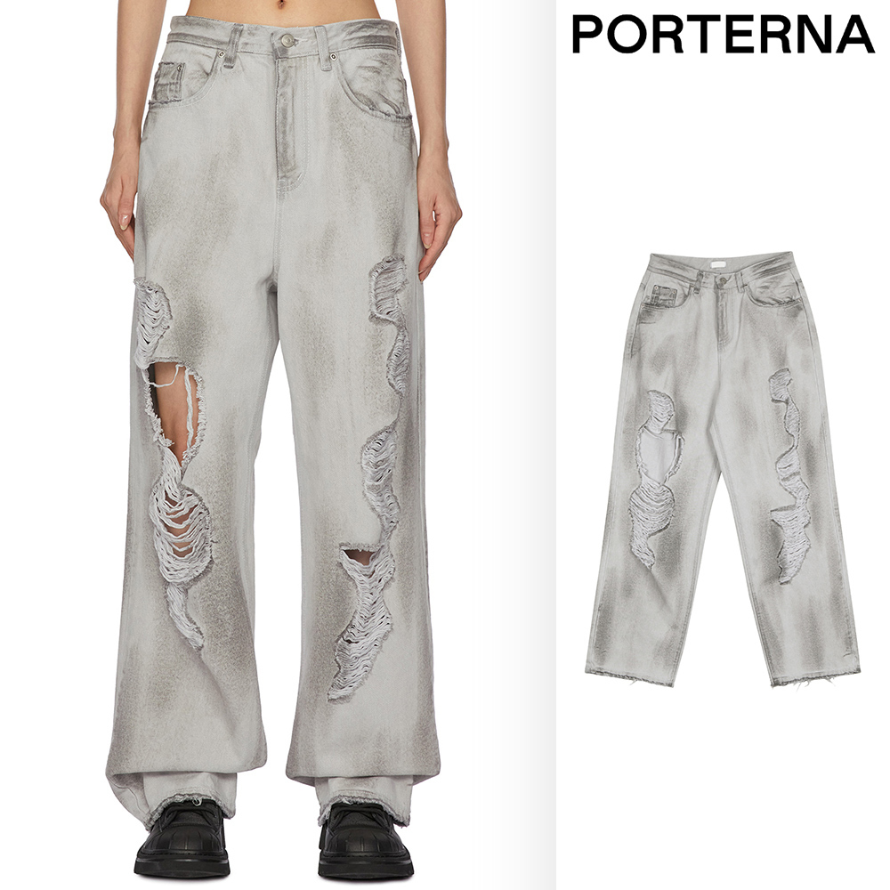 【PORTERNA】Russ dirty wide jeans