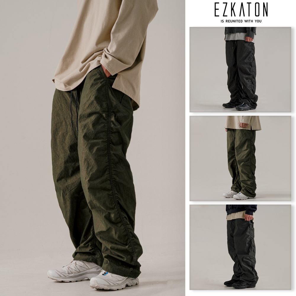 【EZKATON】23FW★ Pigment shirring parachute pants