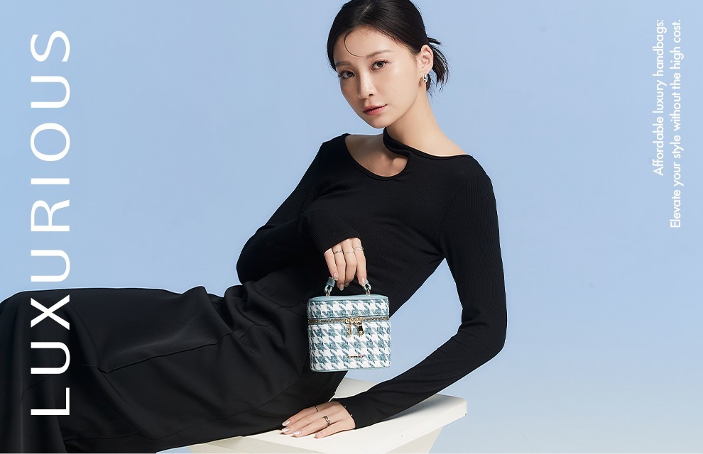 台湾 S'AIME セメ 千鳥格子 バニティ ミニショルダーバッグ (S